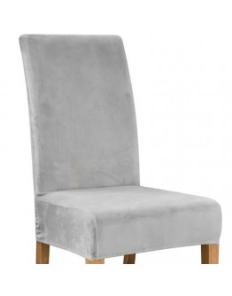 Универсален калъф за стол сив кадифе